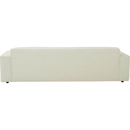 Olafur Linen Sofa by TOV Furniture in cream. Made from linen in a modern style.