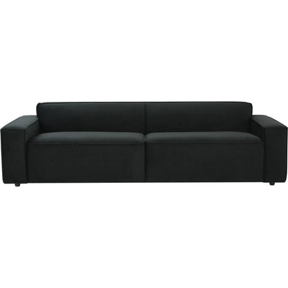 Olafur Velvet Sofa by TOV Furniture in black. Made from velvet in a modern style.