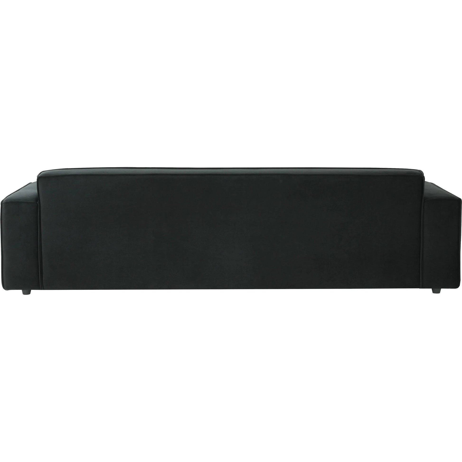 Olafur Velvet Sofa by TOV Furniture in black. Made from velvet in a modern style.