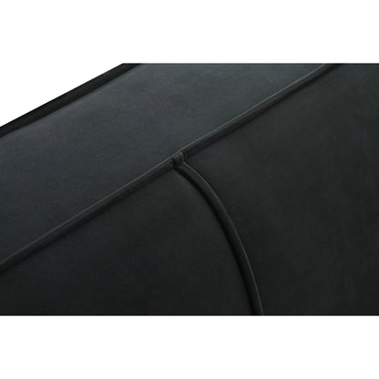 Olafur Velvet Sofa by TOV Furniture in black. Made from velvet in a modern style.