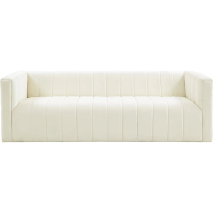 Norah Velvet Sofa by TOV Furniture in black. Made from velvet, pine in a transitional style.