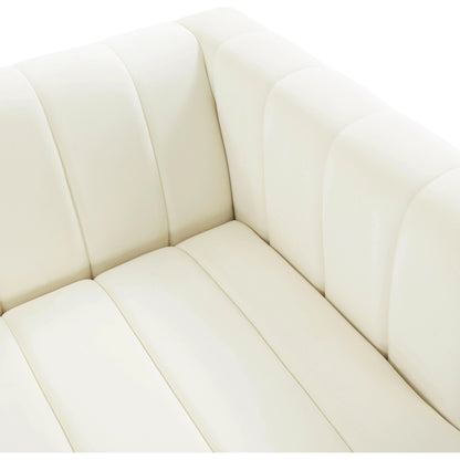 Norah Velvet Sofa by TOV Furniture in black. Made from velvet, pine in a transitional style.