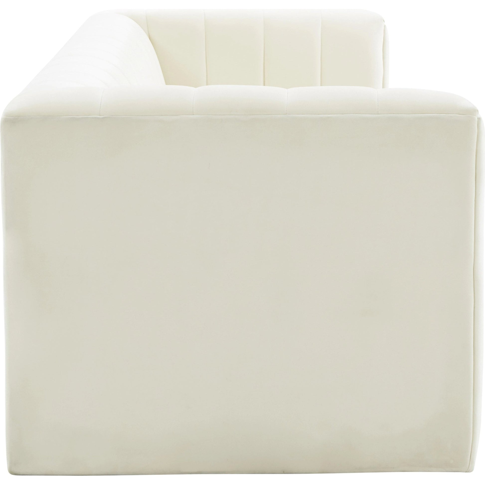 Norah Velvet Sofa by TOV Furniture in black. Made from velvet, pine in a transitional style.