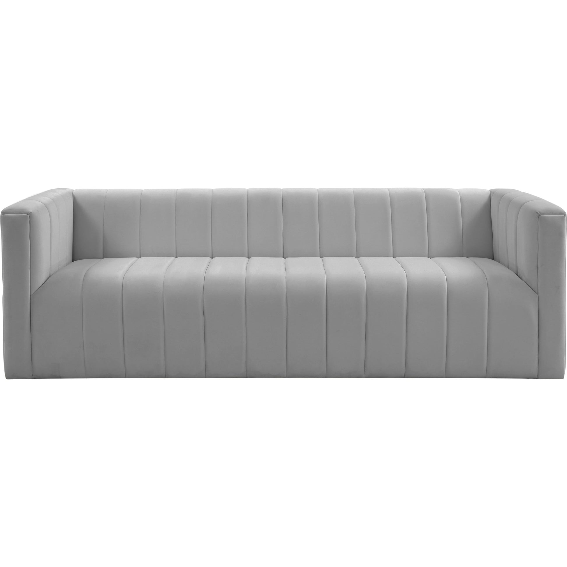 Norah Velvet Sofa by TOV Furniture in black. Made from velvet, pine in a transitional style.