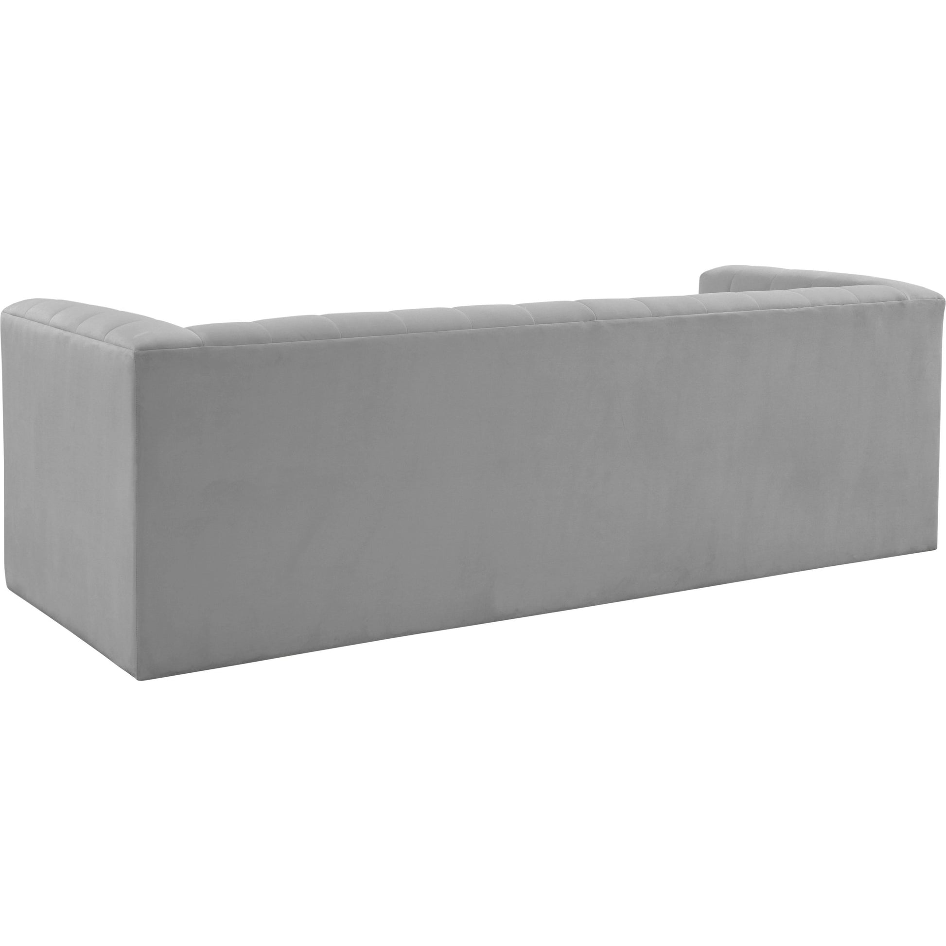 Norah Velvet Sofa by TOV Furniture in black. Made from velvet, pine in a transitional style.