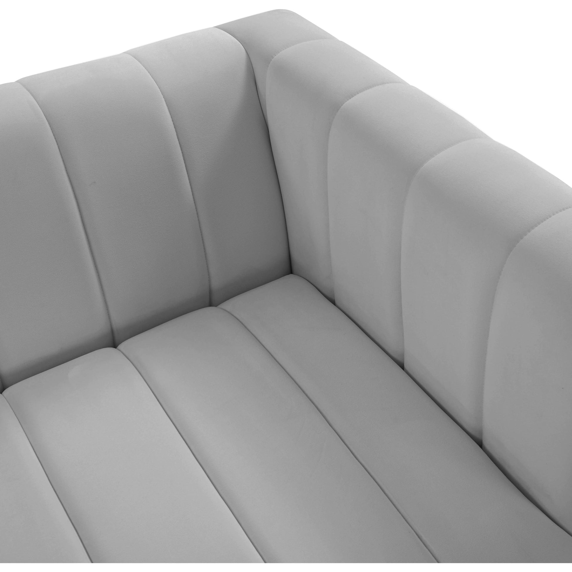 Norah Velvet Sofa by TOV Furniture in black. Made from velvet, pine in a transitional style.