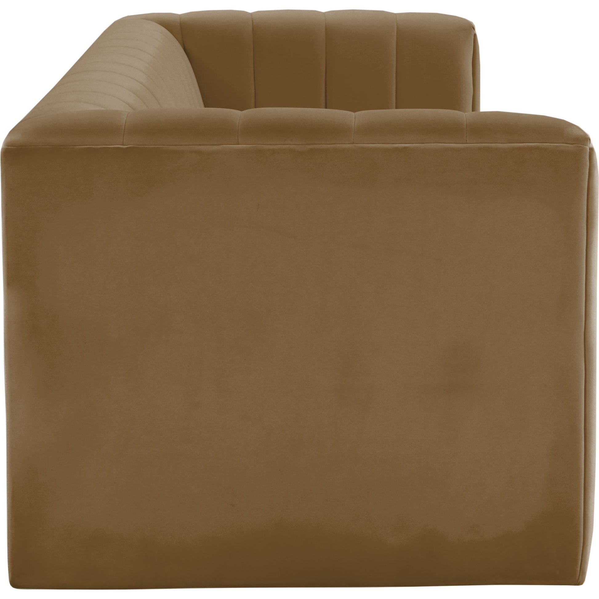 Norah Velvet Sofa by TOV Furniture in black. Made from velvet, pine in a transitional style.