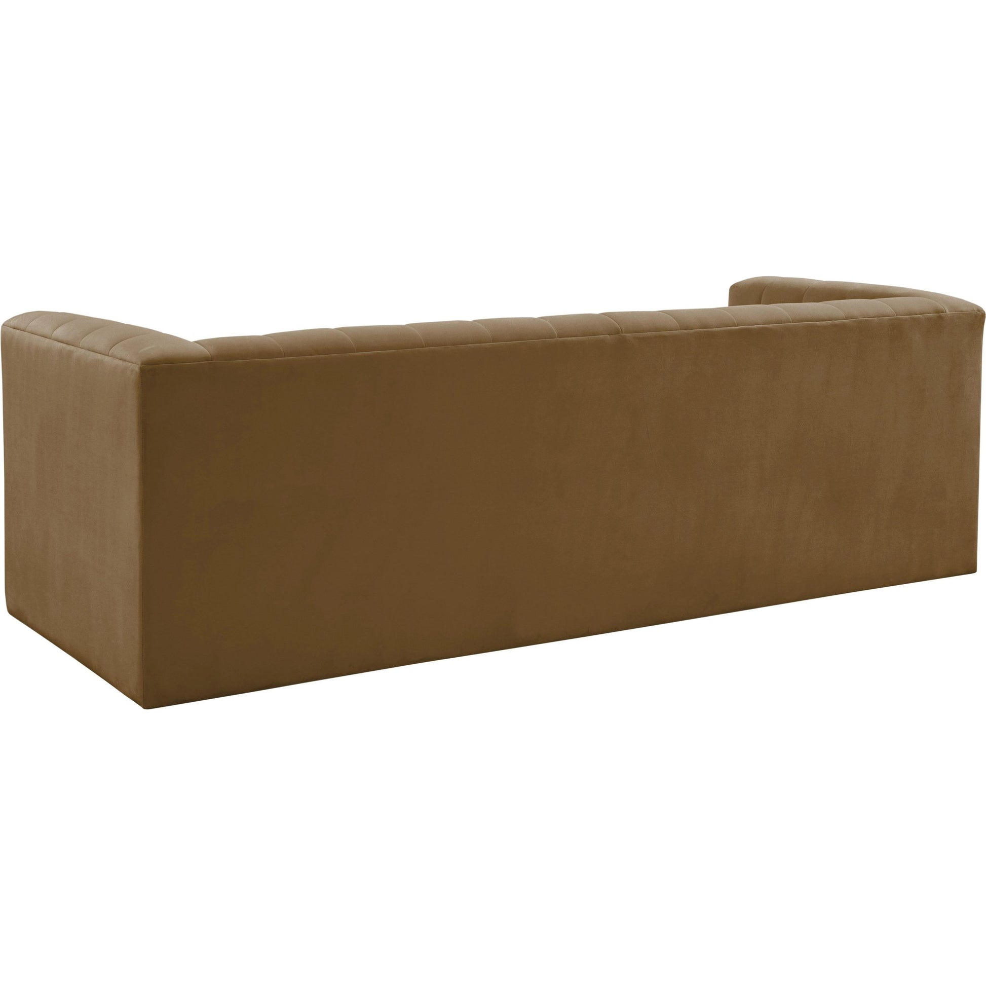 Norah Velvet Sofa by TOV Furniture in black. Made from velvet, pine in a transitional style.
