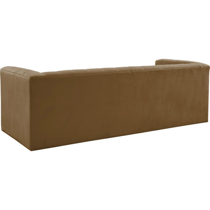 Norah Velvet Sofa by TOV Furniture in black. Made from velvet, pine in a transitional style.