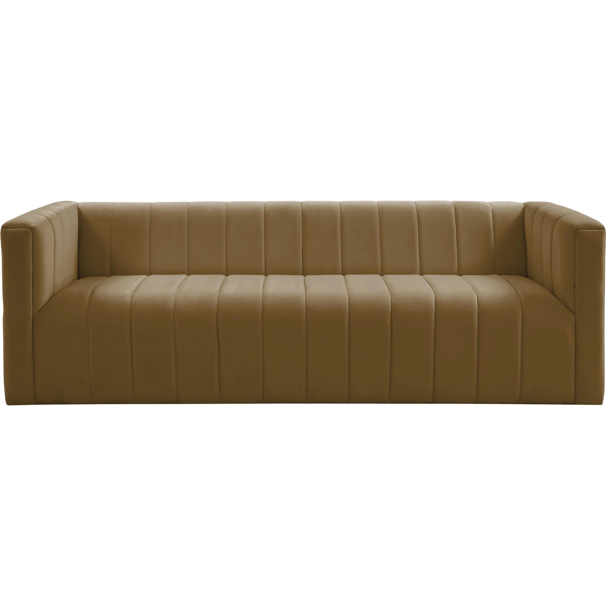 Norah Velvet Sofa by TOV Furniture in black. Made from velvet, pine in a transitional style.
