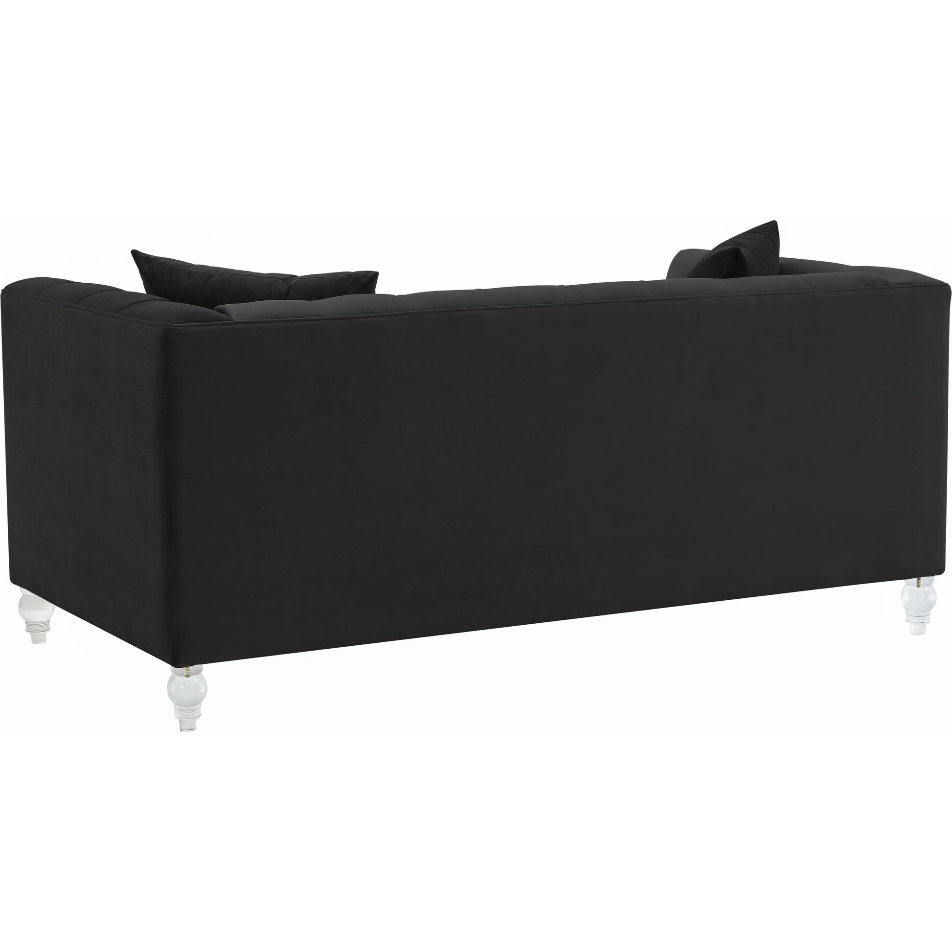 Bea Velvet Loveseat by TOV Furniture in pink. Made from velvet, wood in a modern style.