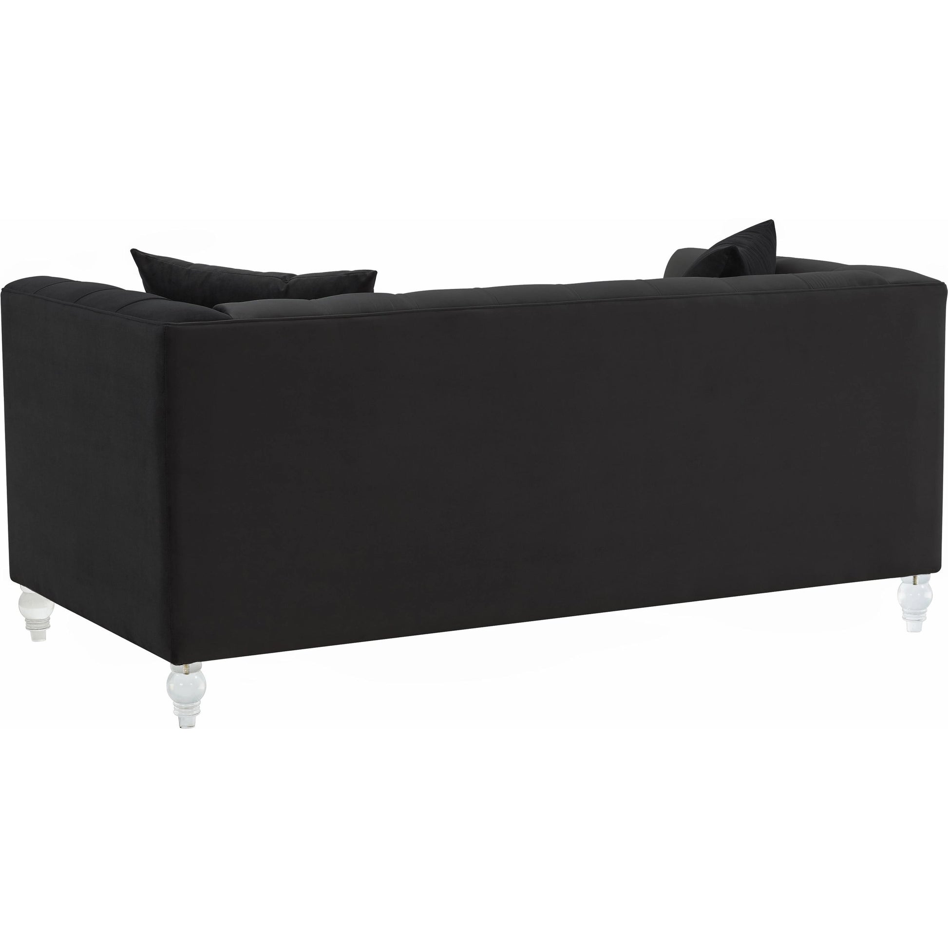 Bea Velvet Loveseat by TOV Furniture in pink. Made from velvet, wood in a modern style.