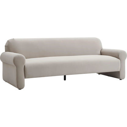 Keelee Velvet Sofa by TOV Furniture in grey. Made from velvet, wood in a modern style.