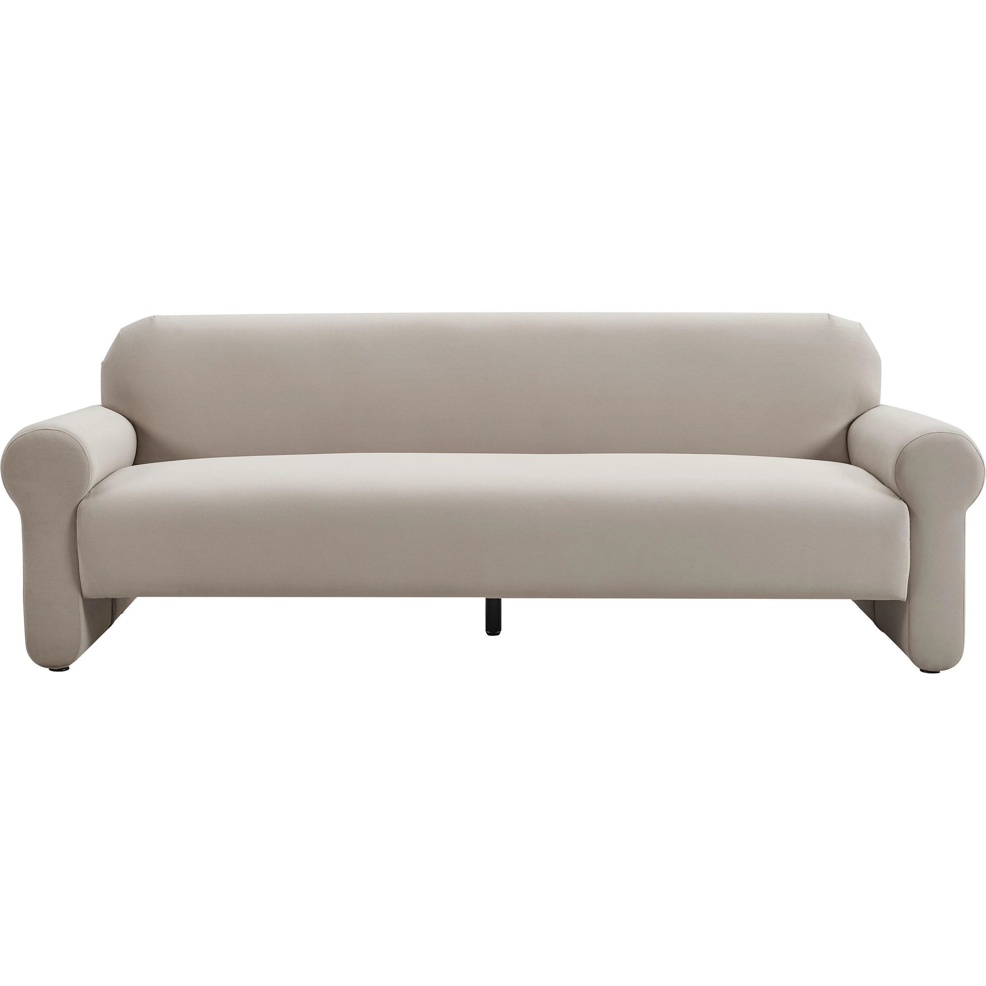 Keelee Velvet Sofa by TOV Furniture in grey. Made from velvet, wood in a modern style.