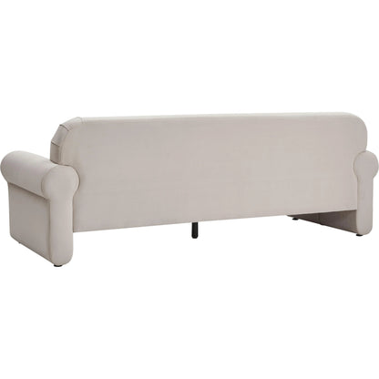 Keelee Velvet Sofa by TOV Furniture in grey. Made from velvet, wood in a modern style.