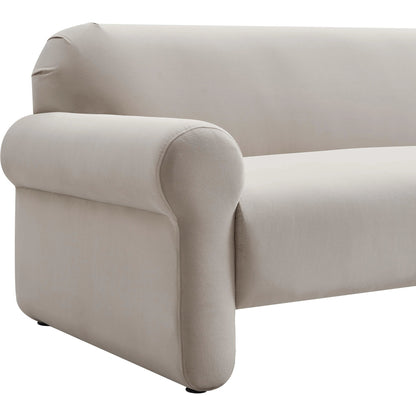 Keelee Velvet Sofa by TOV Furniture in grey. Made from velvet, wood in a modern style.
