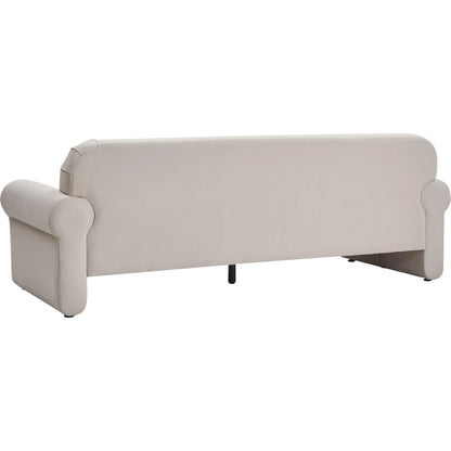 Keelee Velvet Sofa by TOV Furniture in grey. Made from velvet, wood in a modern style.