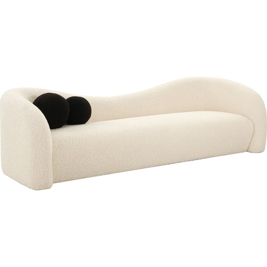 Leonie Faux Shearling Sofa by TOV Furniture. Made from faux shearling, wood in a modern style.