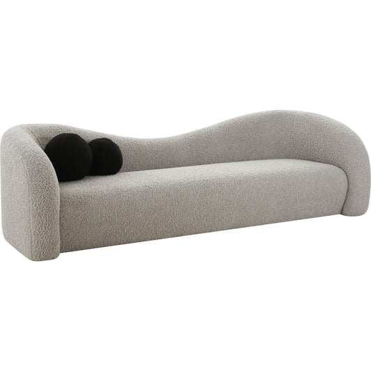 Leonie Faux Shearling Sofa by TOV Furniture. Made from faux shearling, wood in a modern style.
