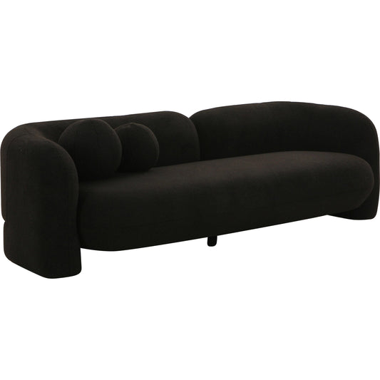 Amelie Faux Fur Sofa by TOV Furniture. Made from faux fur, wood in a modern style.