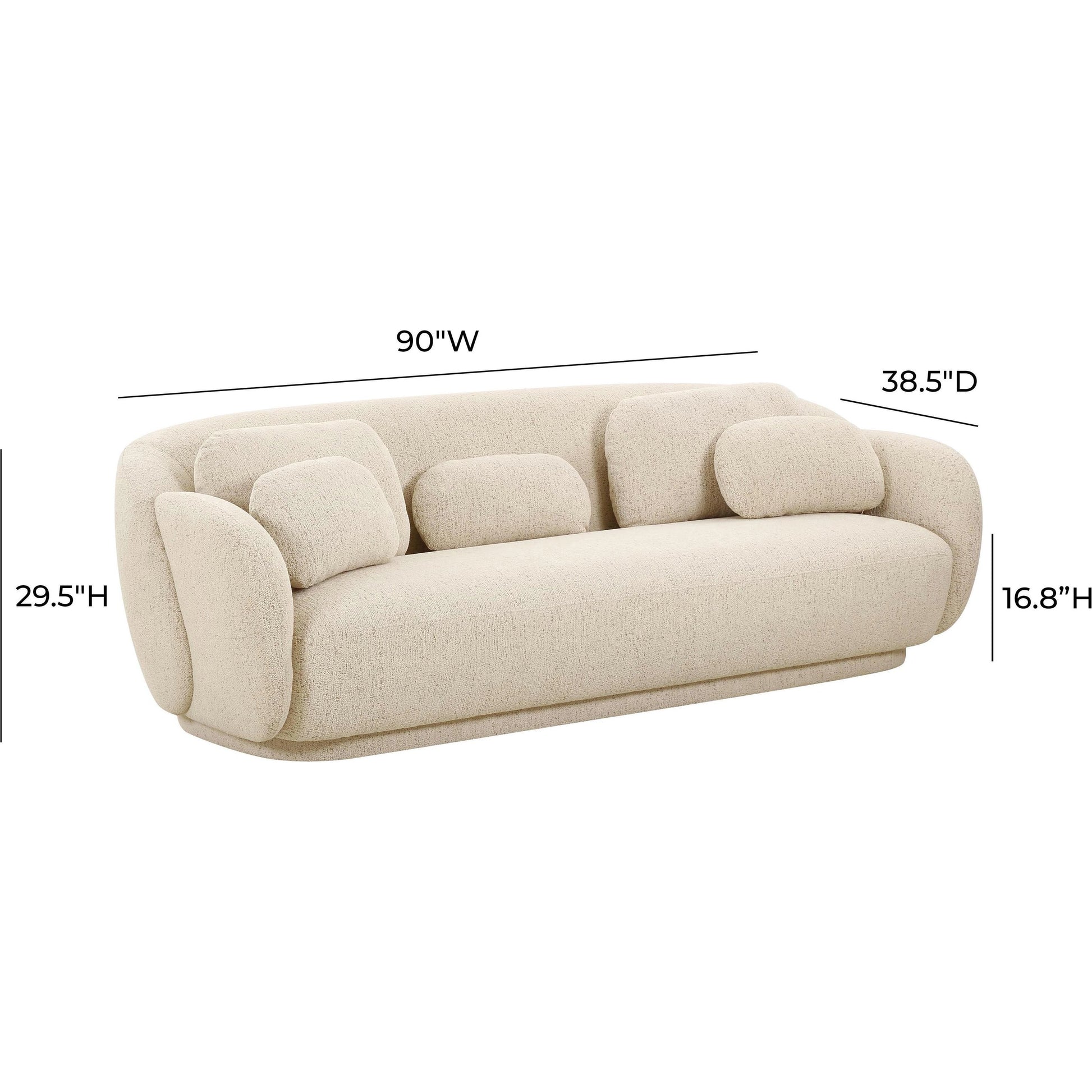 Misty Boucle Sofa by TOV Furniture. Made from unique in a modern style.