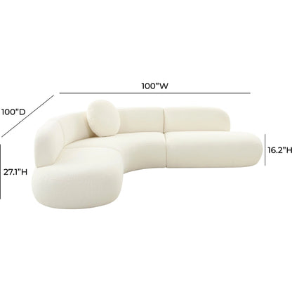 Broohah Boucle Sectional by TOV Furniture. Made from unique in a modern style.