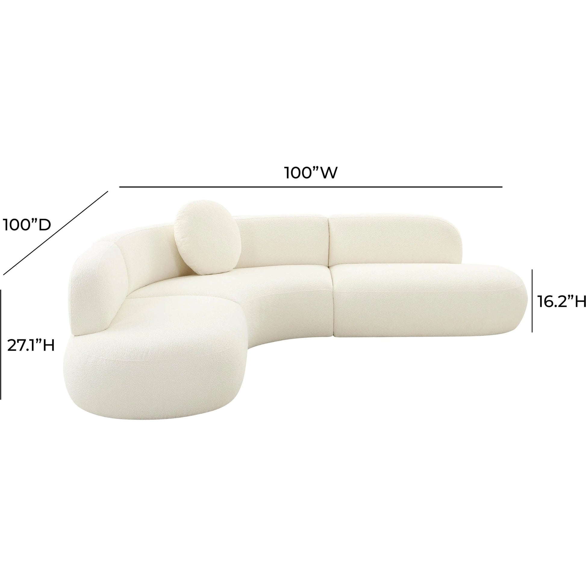 Broohah Boucle Sectional by TOV Furniture. Made from unique in a modern style.