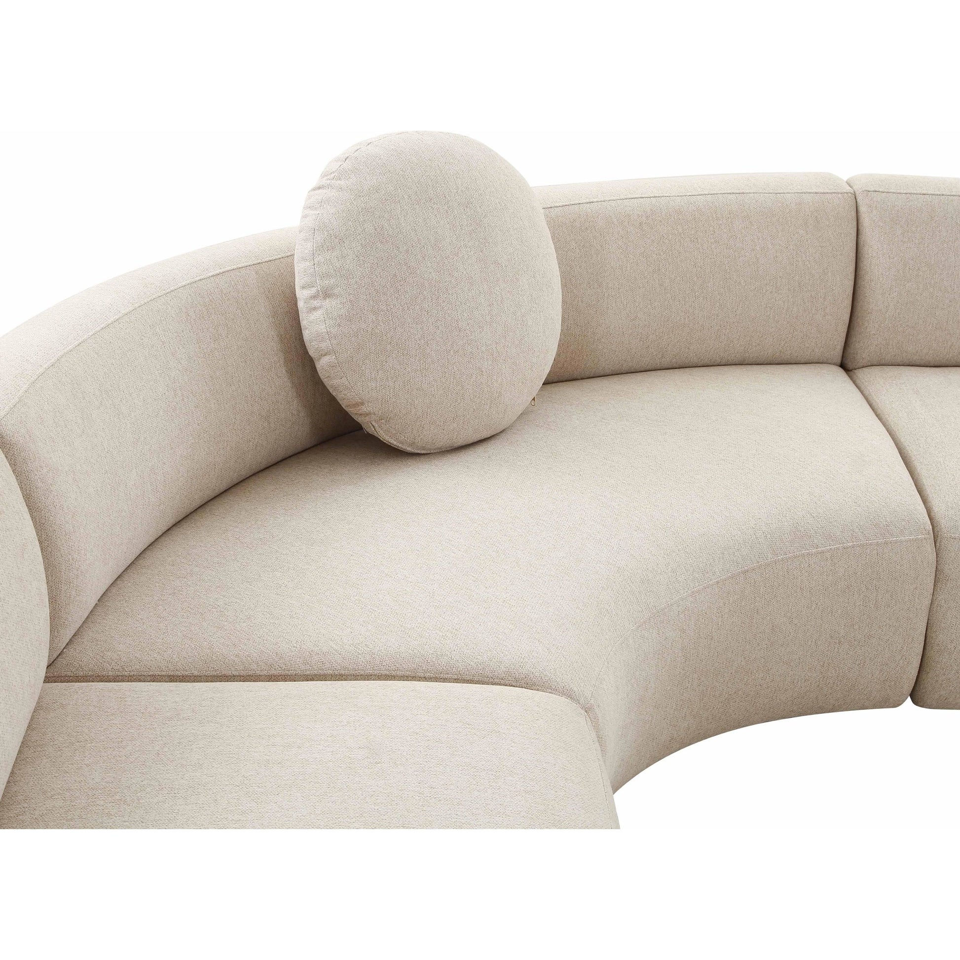 Broohah Linen Sectional by TOV Furniture in beige. Made from linen, wood in a modern style.