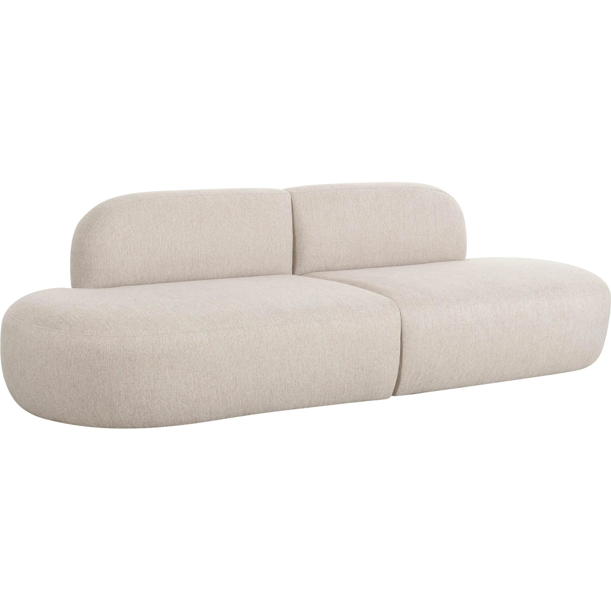 Broohah Linen Sofa by TOV Furniture in beige. Made from linen, wood in a transitional style.
