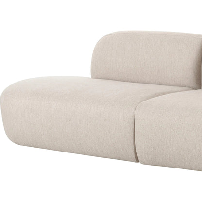 Broohah Linen Sofa by TOV Furniture in beige. Made from linen, wood in a transitional style.