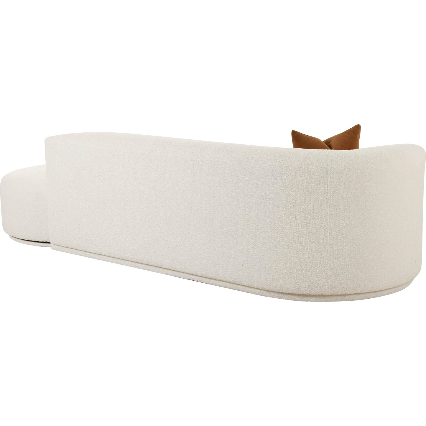 006 SI-2107342 | Additional Silo | Fickle Boucle 2-Piece Chaise Modular Sofa by TOV Furniture in cream. Made from boucle, wood in a modern style.