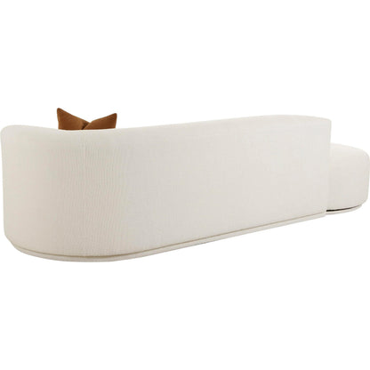 Fickle Boucle 2-Piece Chaise Modular Sofa by TOV Furniture in cream. Made from boucle, wood in a modern style.