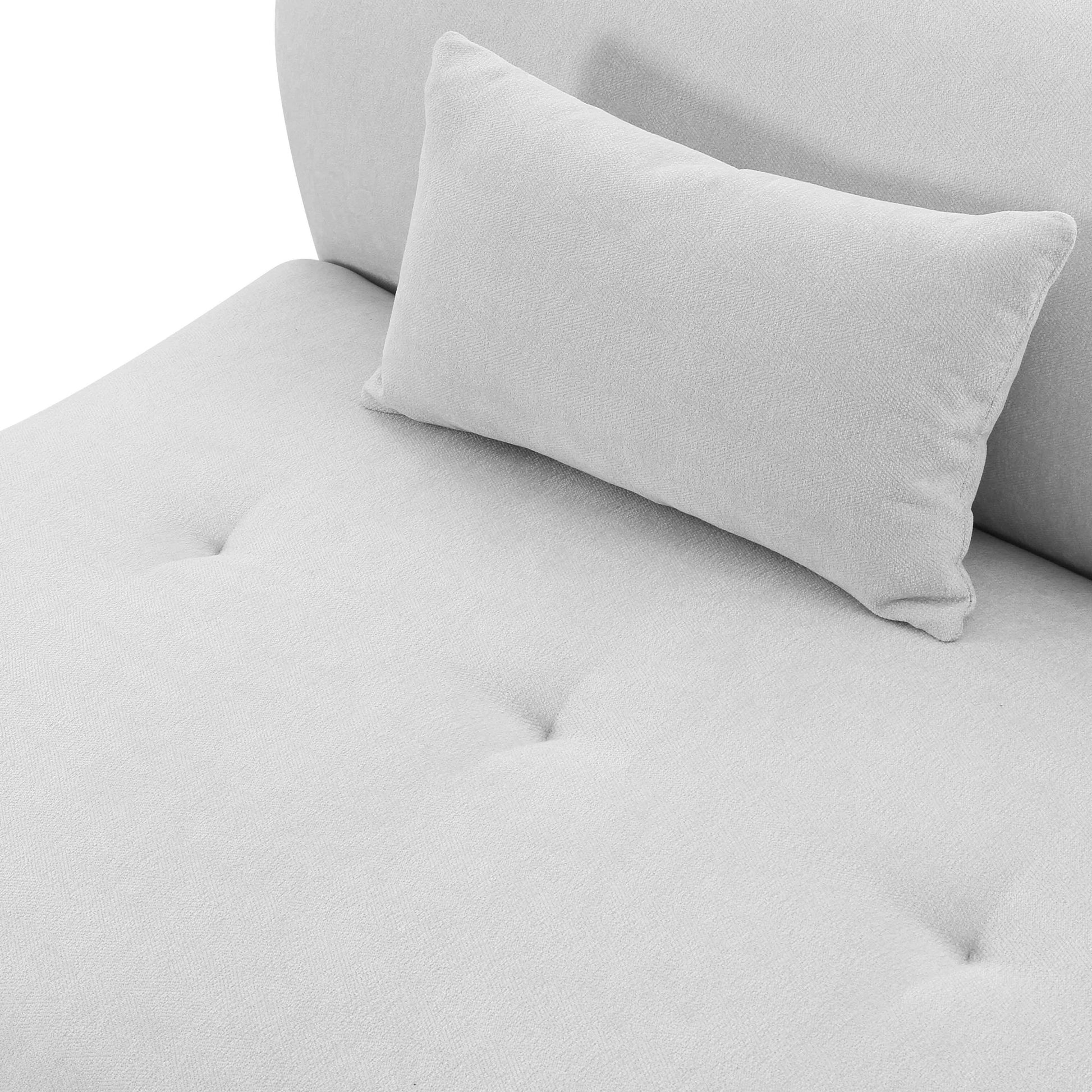 Fickle Velvet Modular Loveseat by TOV Furniture in grey. Made from velvet, wood in a modern style.