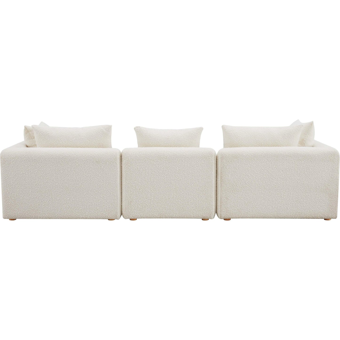 004 SI-2122132 | Additional Silo | Hangover Boucle Sofa by TOV Furniture in cream. Made from boucle, wood in a modern style.