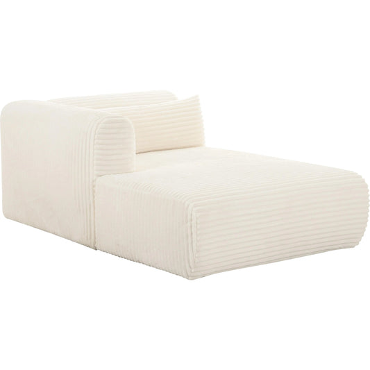 Tarra Fluffy Oversized Corduroy Modular LAF Chaise by TOV Furniture. Made from corduroy, wood in a unique style.