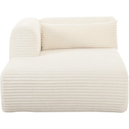 Tarra Fluffy Oversized Corduroy Modular LAF Chaise by TOV Furniture. Made from corduroy, wood in a transitional style.