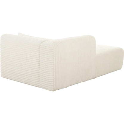 Tarra Fluffy Oversized Corduroy Modular LAF Chaise by TOV Furniture. Made from corduroy, wood in a transitional style.
