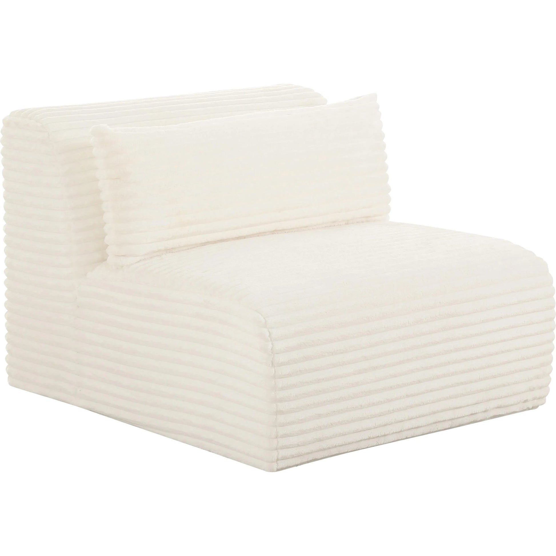 Tarra Fluffy Oversized Corduroy Modular Armless Chair by TOV Furniture. Made from unique in a transitional style.