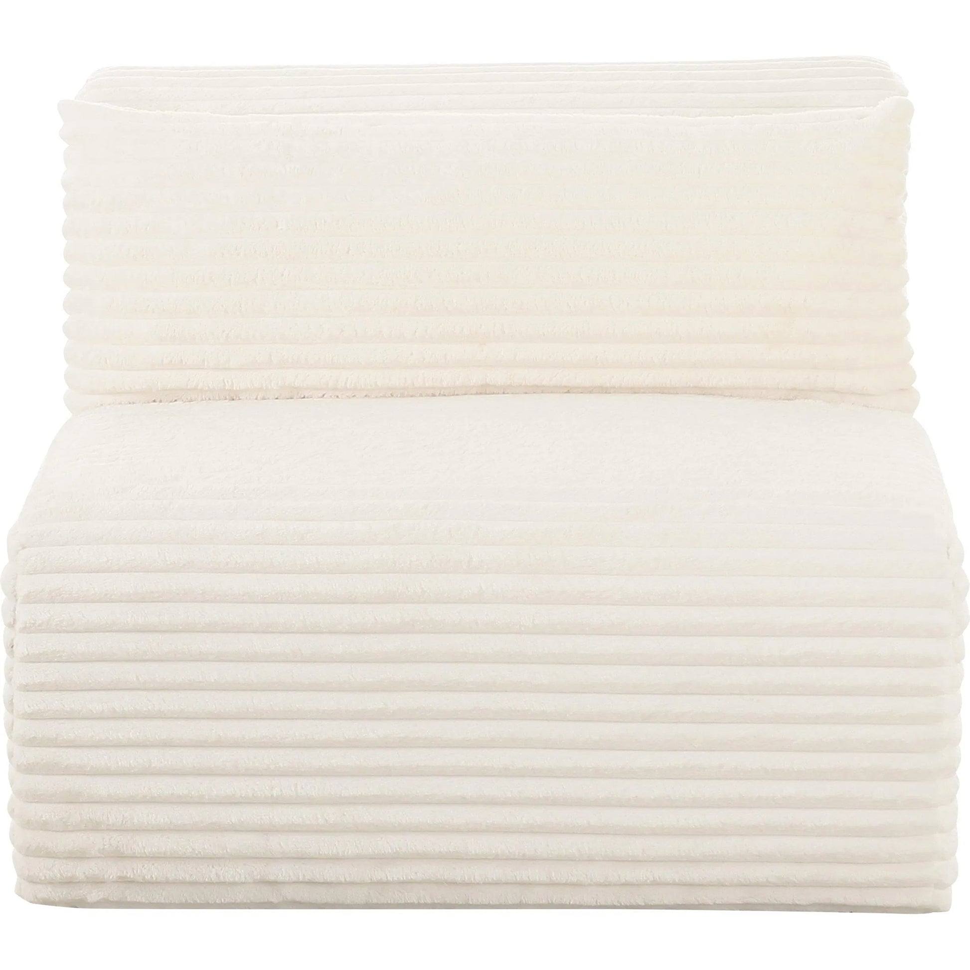 Tarra Fluffy Oversized Corduroy Modular Armless Chair by TOV Furniture. Made from unique in a transitional style.