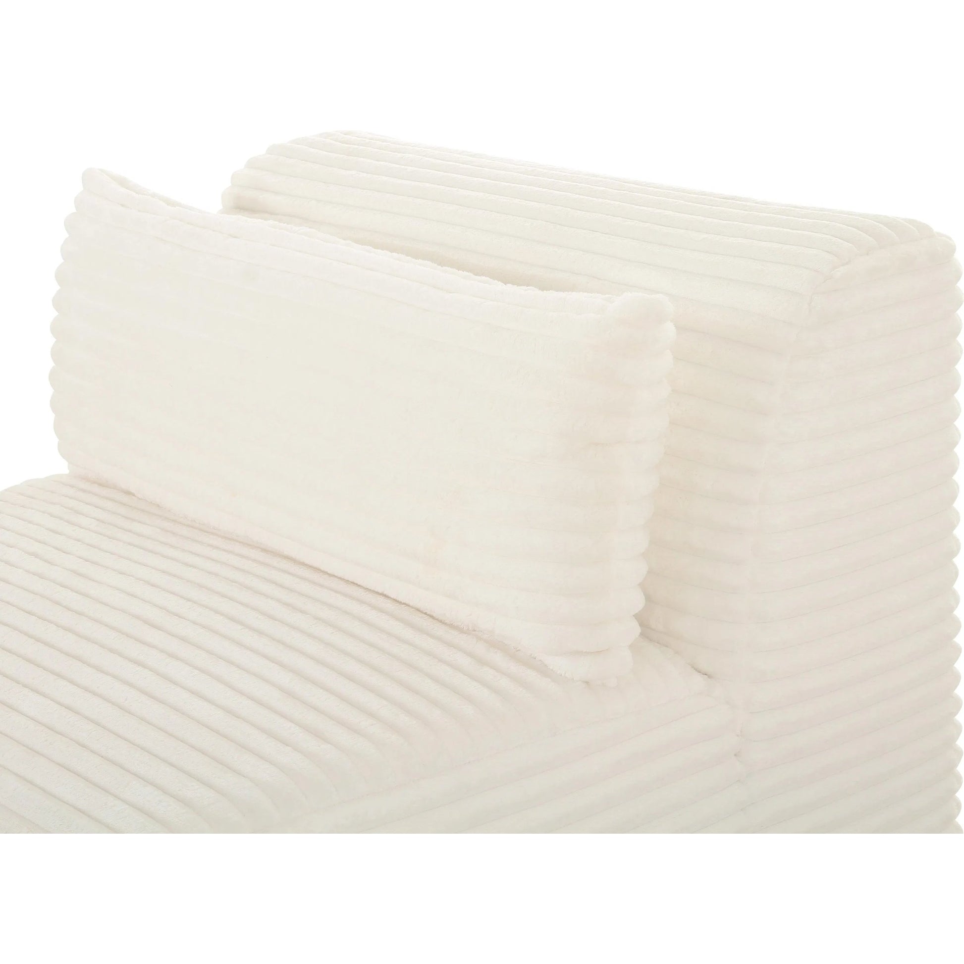 Tarra Fluffy Oversized Corduroy Modular Armless Chair by TOV Furniture. Made from unique in a transitional style.