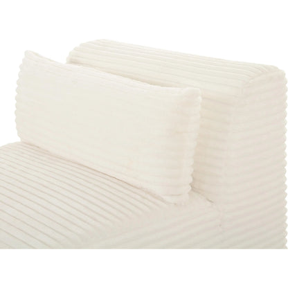 Tarra Fluffy Oversized Corduroy Modular Armless Chair by TOV Furniture. Made from unique in a transitional style.