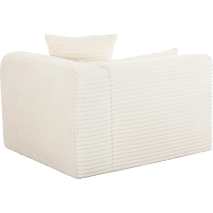 Tarra Fluffy Oversized Corduroy Modular RAF Corner Chair by TOV Furniture. Made from corduroy, wood in a transitional style.