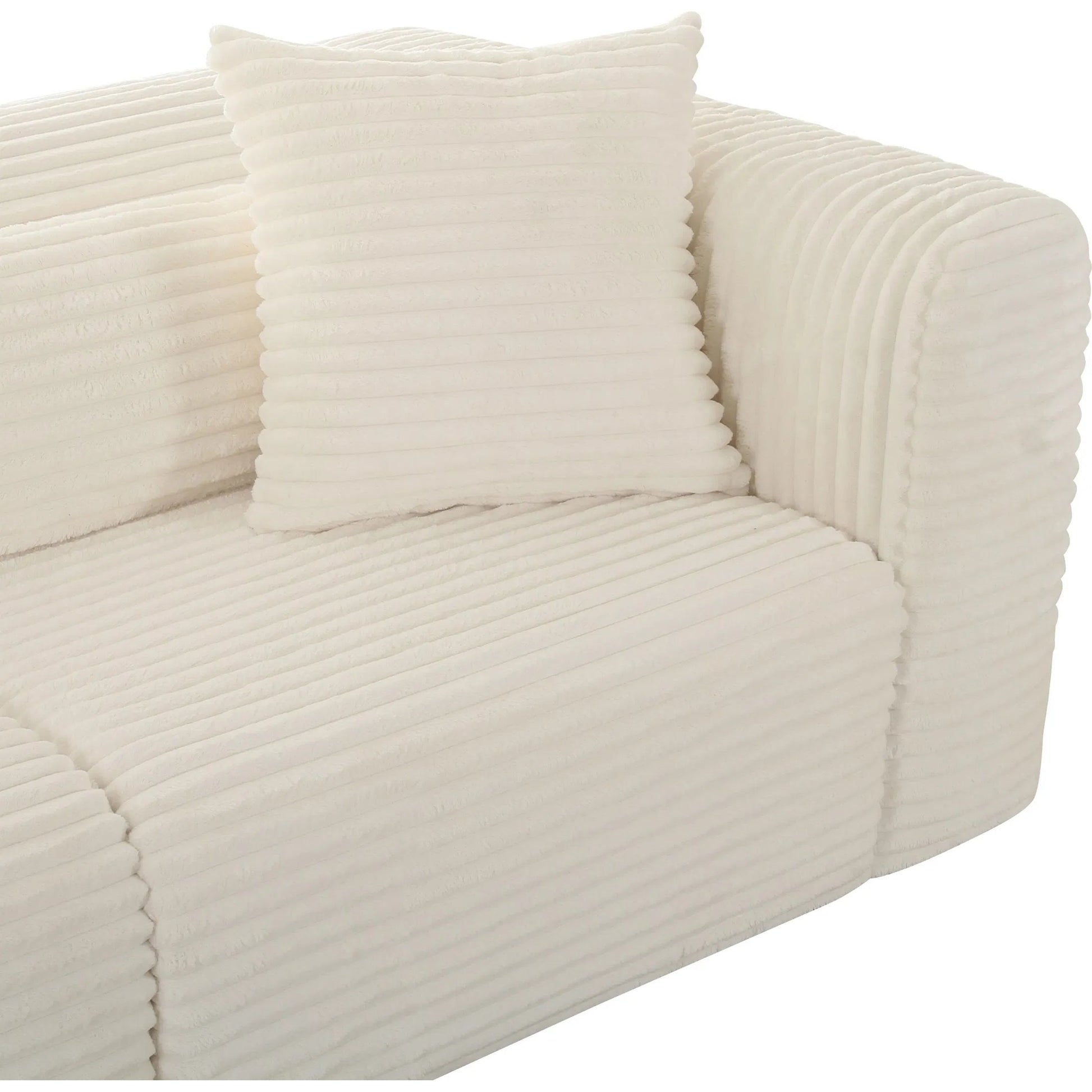 Tarra Fluffy Oversized Corduroy Modular Sofa by TOV Furniture. Made from unique in a transitional style.