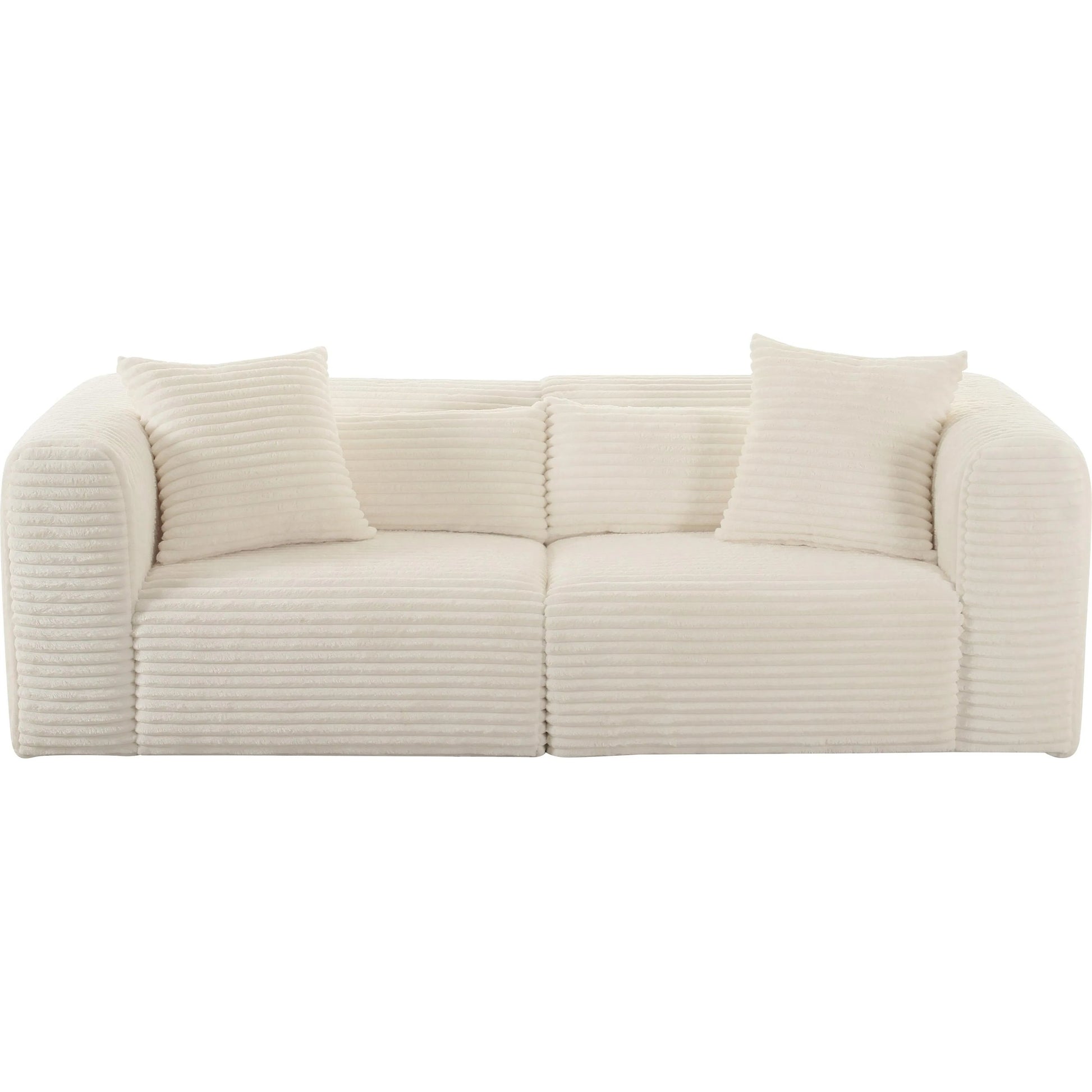 Tarra Fluffy Oversized Corduroy Modular Loveseat by TOV Furniture. Made from unique in a transitional style.