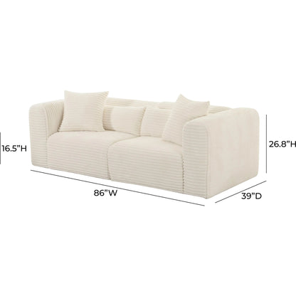 Tarra Fluffy Oversized Corduroy Modular Loveseat by TOV Furniture. Made from unique in a transitional style.