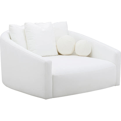 Hanim Linen Daybed by TOV Furniture in cream. Made from linen, plywood in a transitional style.