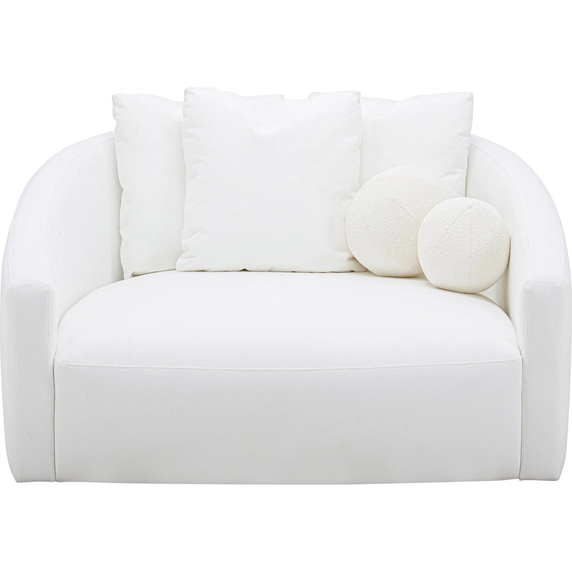 Hanim Linen Daybed by TOV Furniture in cream. Made from linen, plywood in a transitional style.