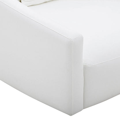 Hanim Linen Daybed by TOV Furniture in cream. Made from linen, plywood in a transitional style.