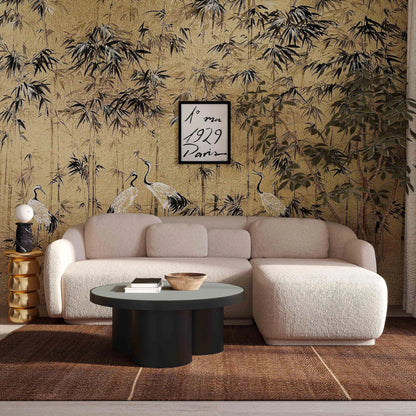 Misty Boucle Sectional by TOV Furniture in cream. Made from boucle, plywood in a transitional style.