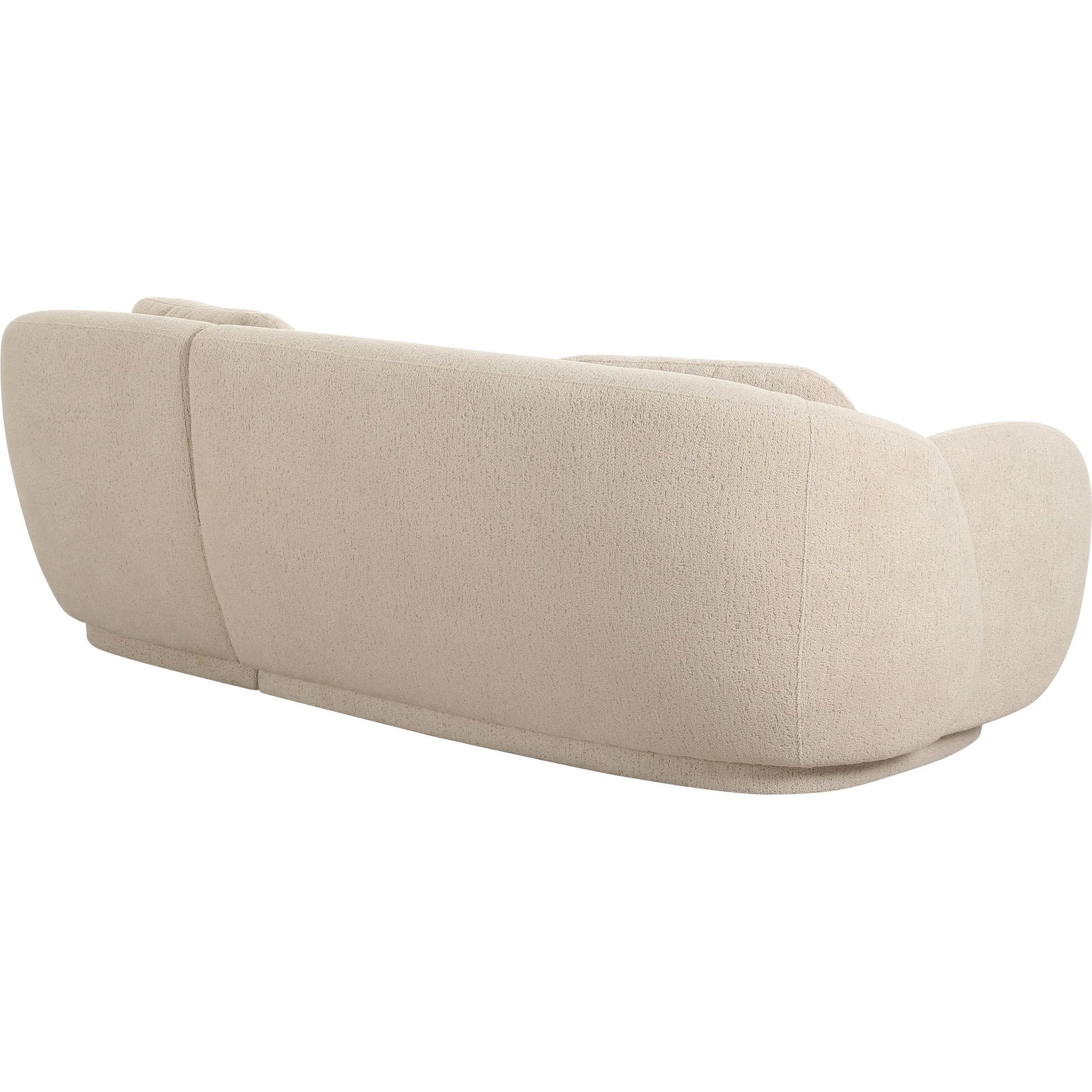 Misty Boucle Sectional by TOV Furniture in cream. Made from boucle, plywood in a transitional style.